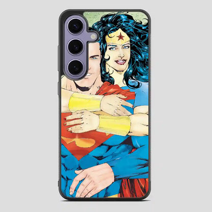 Superman And Wonder Woman Retro Samsung Galaxy S24 Case