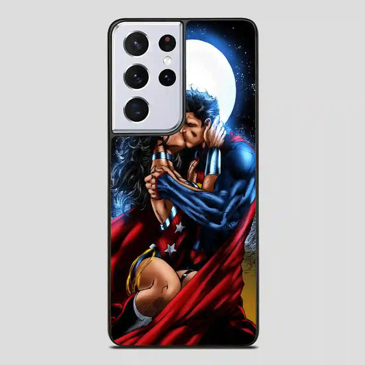 Superman And Wonder Woman Vintage Samsung Galaxy S21 Ultra Case