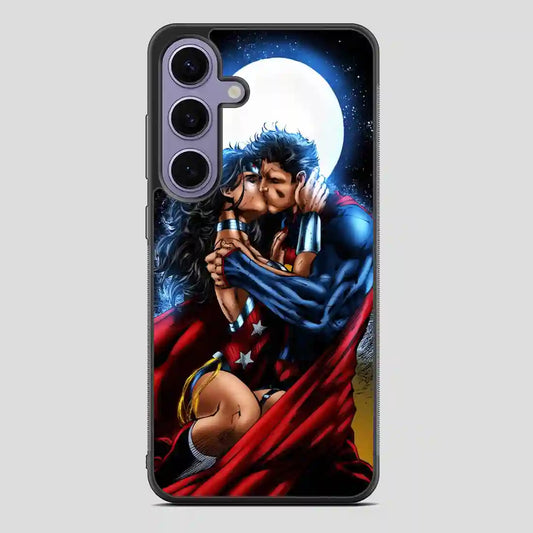 Superman And Wonder Woman Vintage Samsung Galaxy S24 Case