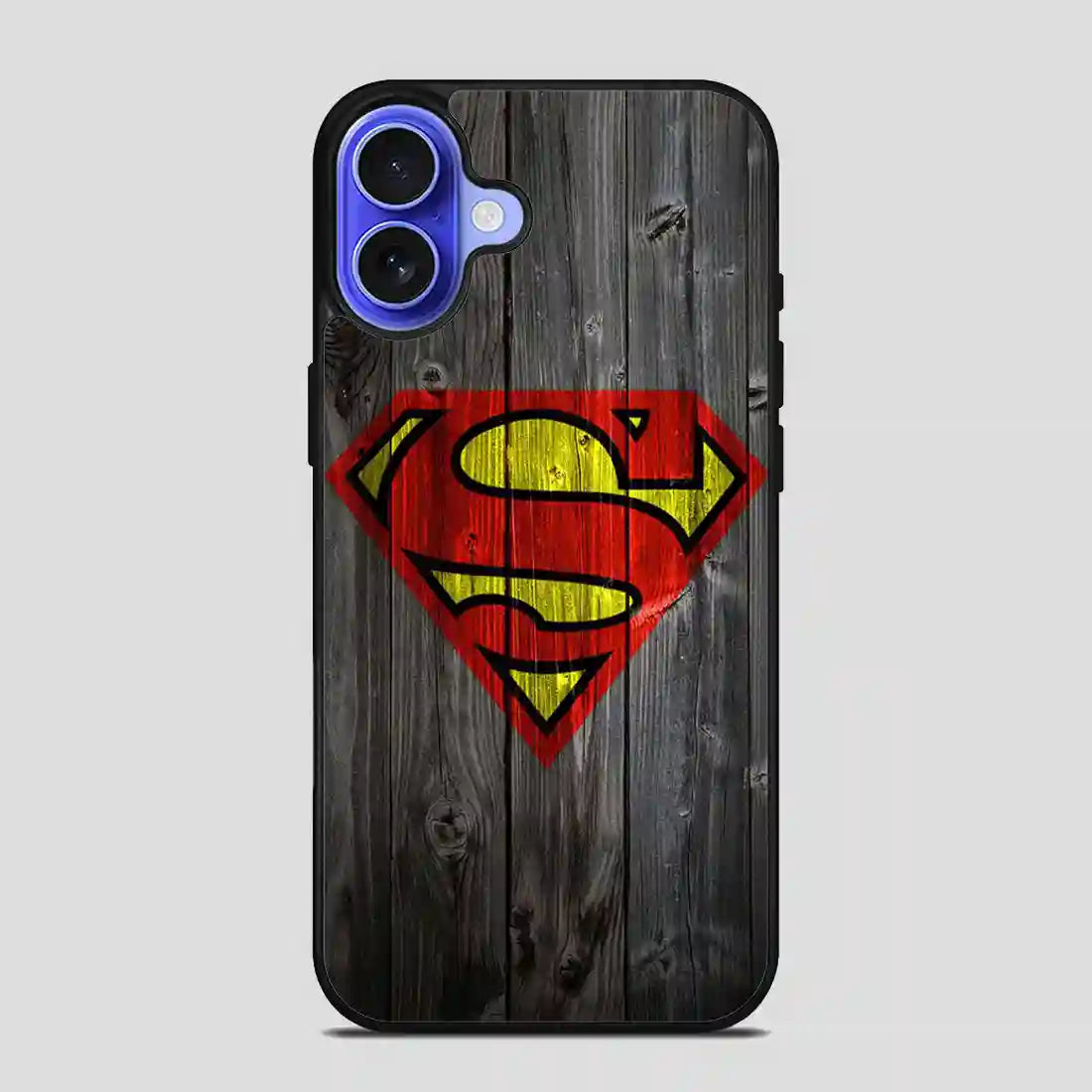 Superman Logo In Wood iPhone 16 Case