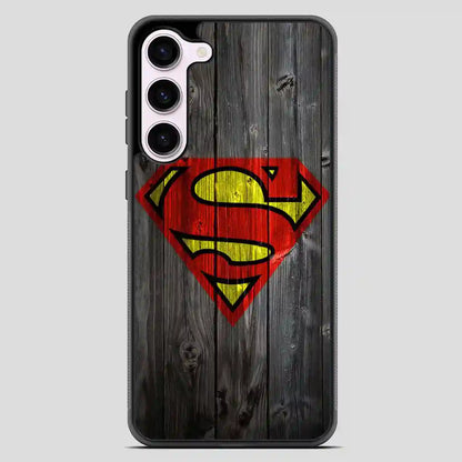 Superman Logo In Wood Samsung Galaxy S23 Case