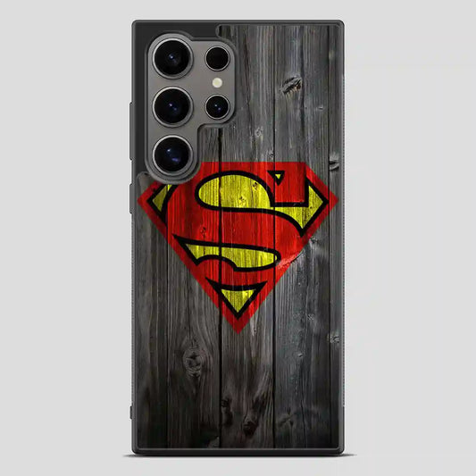 Superman Logo In Wood Samsung Galaxy S24 Ultra Case