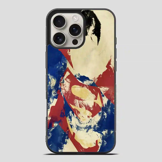 Superman Painting Watercolor iPhone 16 Pro Max Case