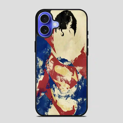 Superman Painting Watercolor iPhone 16 Case