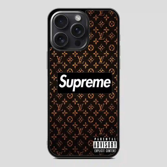 Supreme And Lv iPhone 15 Pro Case