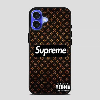 Supreme And Lv iPhone 16 Case