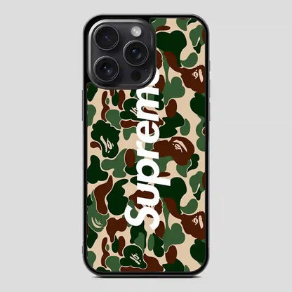 Supreme Army iPhone 15 Pro Case