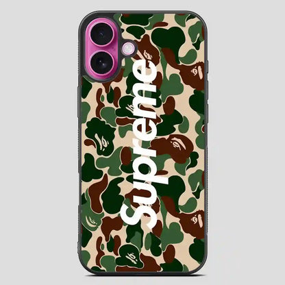 Supreme Army iPhone 16 Plus Case