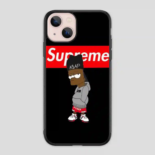 Supreme Bart Simpson Asap Rocky iPhone 13 Mini Case