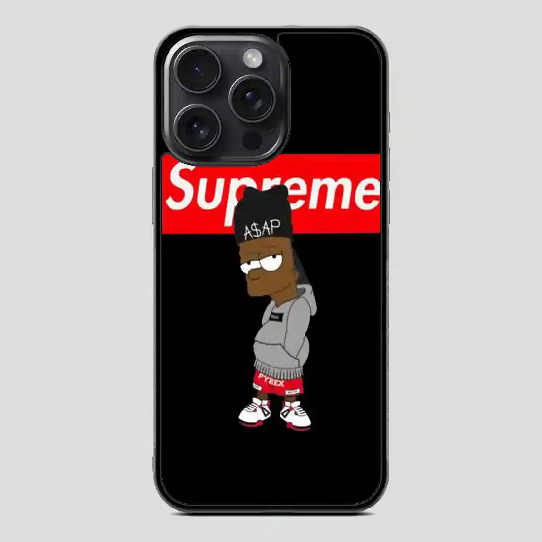 Supreme Bart Simpson Asap Rocky iPhone 15 Pro Case