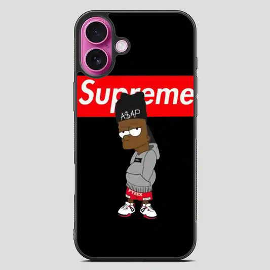 Supreme Bart Simpson Asap Rocky iPhone 16 Plus Case