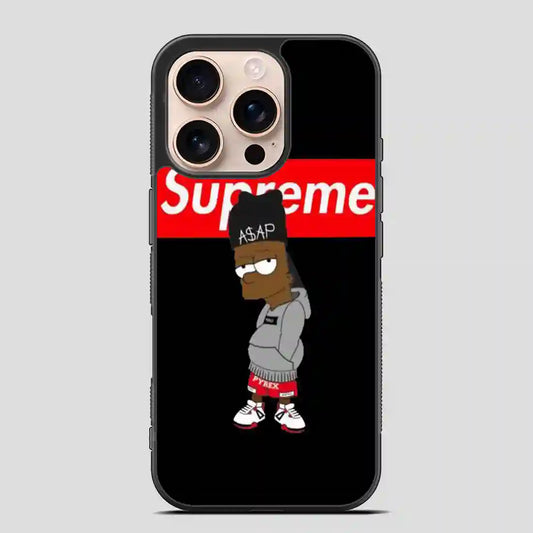 Supreme Bart Simpson Asap Rocky iPhone 16 Pro Case