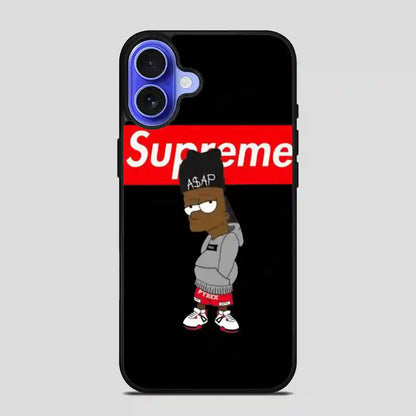 Supreme Bart Simpson Asap Rocky iPhone 16 Case