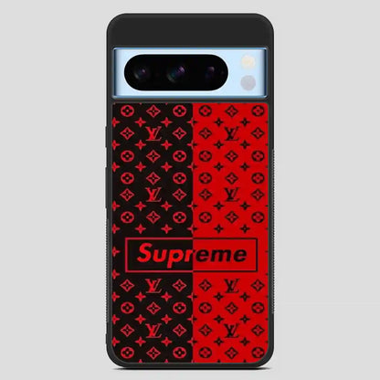 Supreme Black Red Google Pixel 8 Pro Case