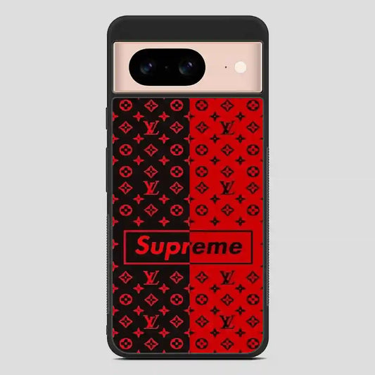 Supreme Black Red Google Pixel 8 Case