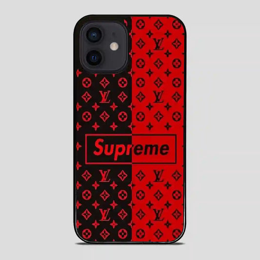 Supreme Black Red iPhone 12 Mini Case