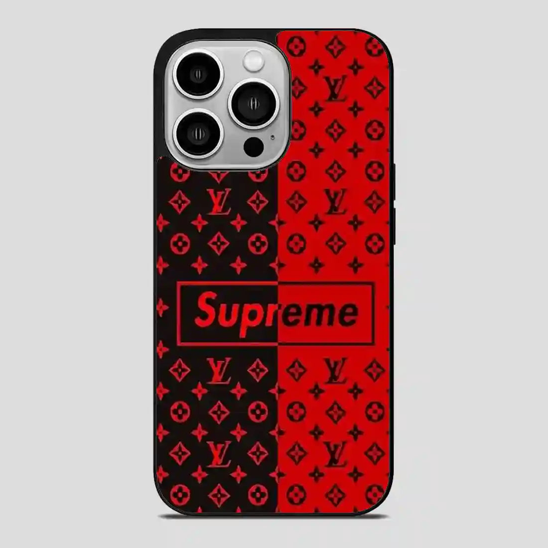 Supreme Black Red iPhone 14 Pro Case