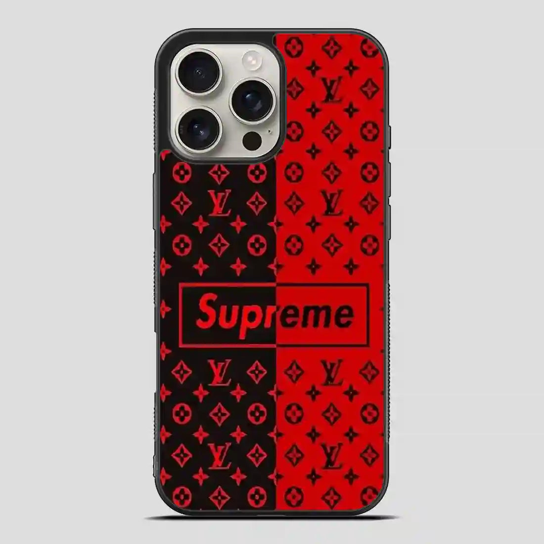 Supreme Black Red iPhone 16 Pro Max Case