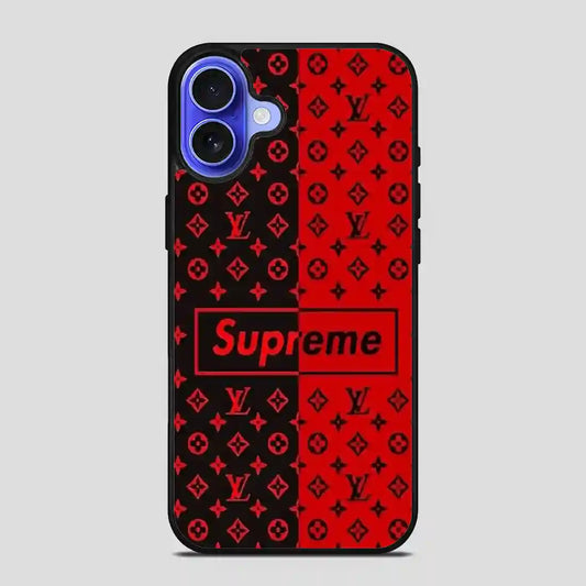 Supreme Black Red iPhone 16 Case