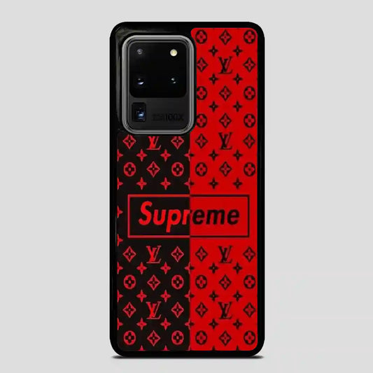 Supreme Black Red Samsung Galaxy S20 Ultra Case