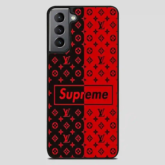 Supreme Black Red Samsung Galaxy S21 Plus Case