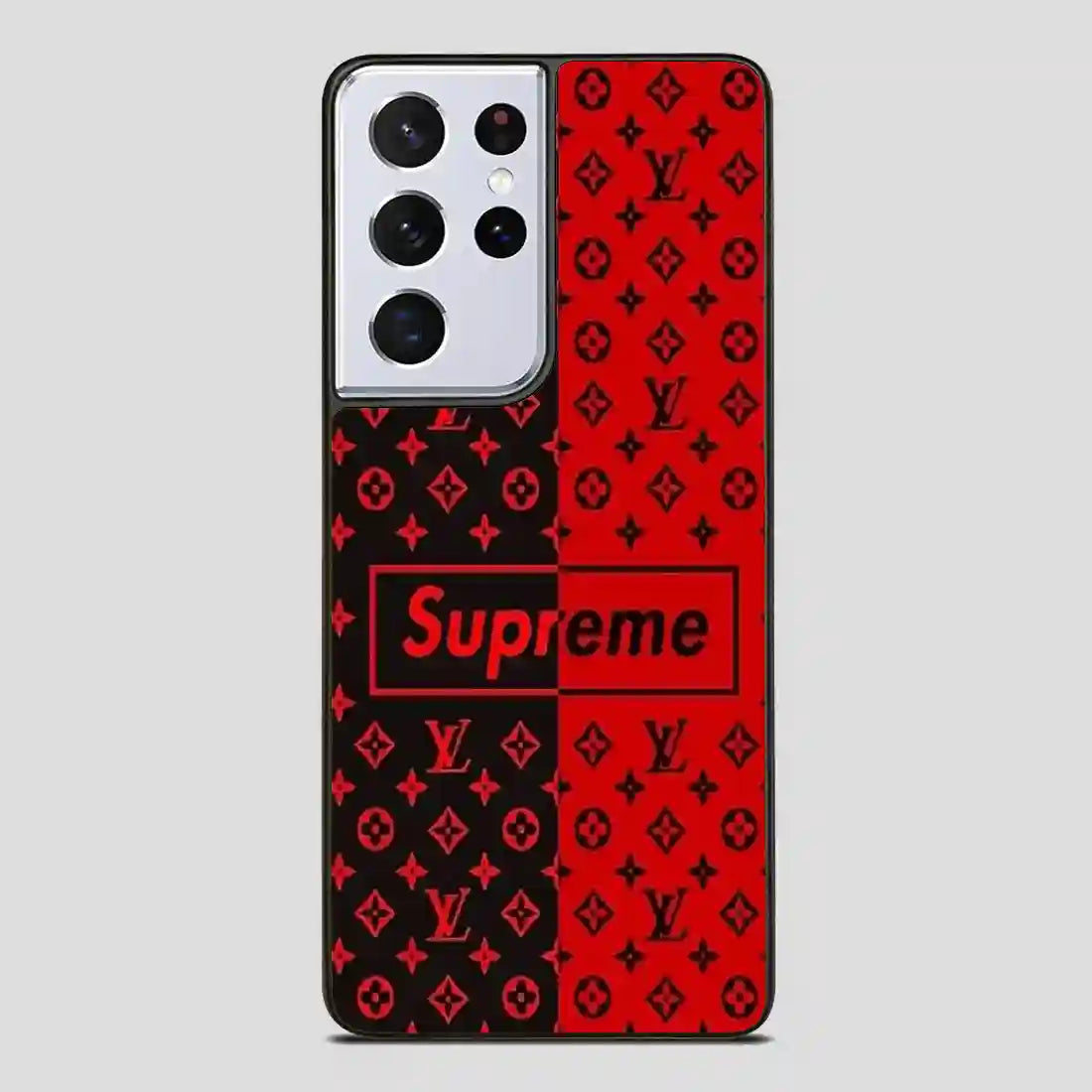 Supreme Black Red Samsung Galaxy S21 Ultra Case