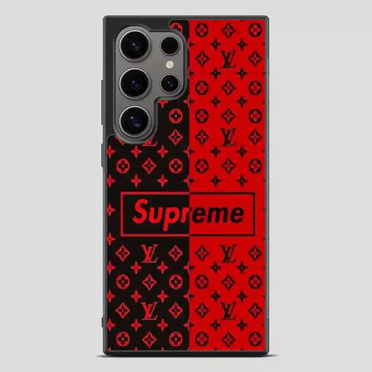 Supreme Black Red Samsung Galaxy S24 Ultra Case