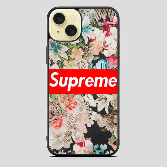 Supreme Flowers iPhone 15 Plus Case