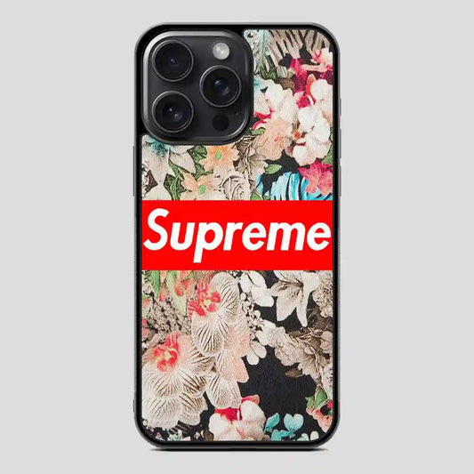 Supreme Flowers iPhone 15 Pro Case