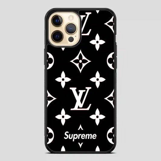 Supreme Gift Louis Vuitton Black iPhone 12 Pro Case