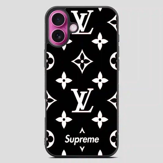 Supreme Gift Louis Vuitton Black iPhone 16 Plus Case