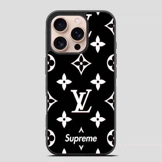 Supreme Gift Louis Vuitton Black iPhone 16 Pro Case