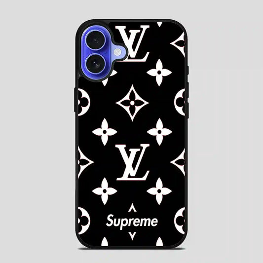 Supreme Gift Louis Vuitton Black iPhone 16 Case