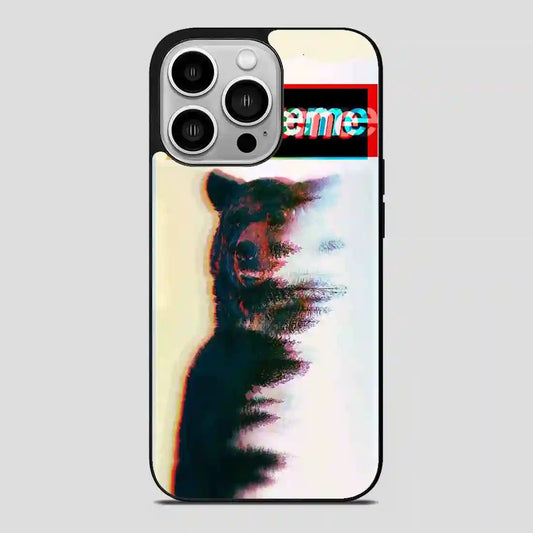 Supreme Logo Cat iPhone 14 Pro Case