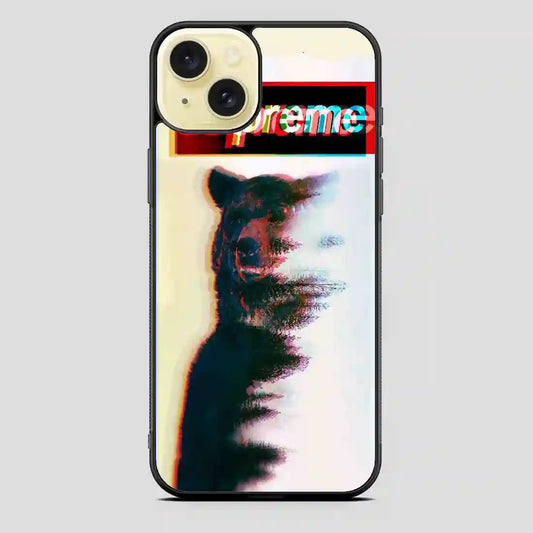 Supreme Logo Cat iPhone 15 Plus Case