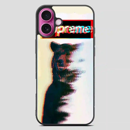 Supreme Logo Cat iPhone 16 Plus Case