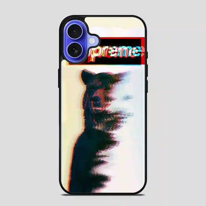 Supreme Logo Cat iPhone 16 Case