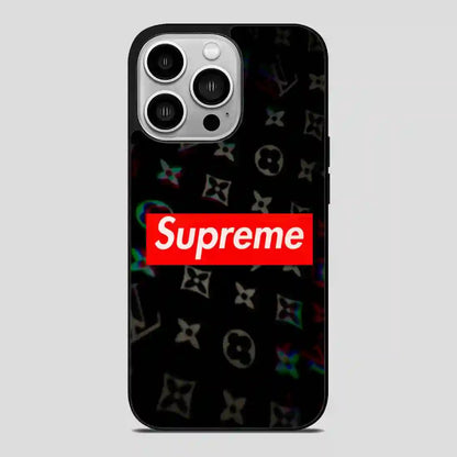 Supreme Red Black iPhone 14 Pro Case