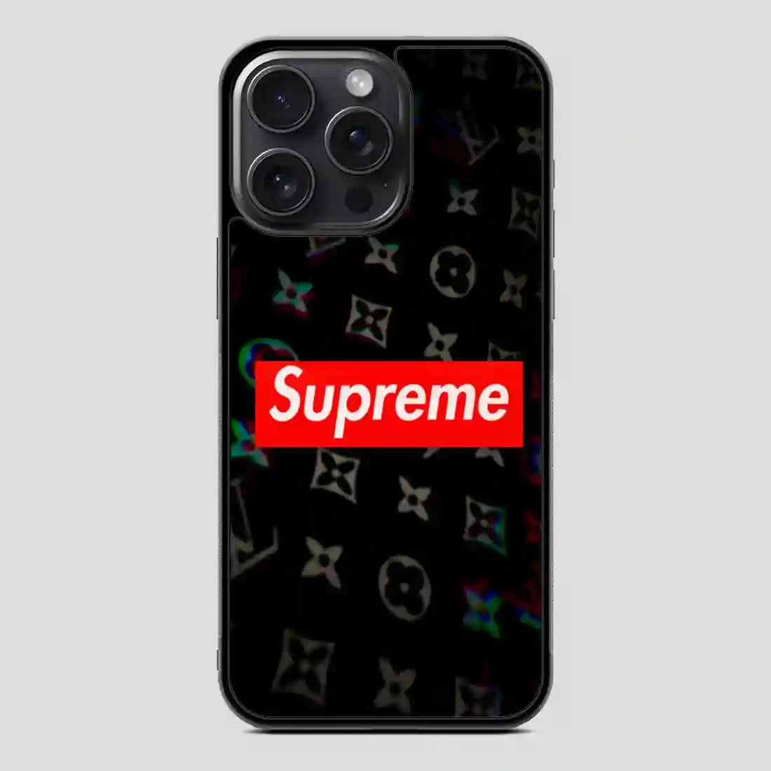 Supreme Red Black iPhone 15 Pro Case