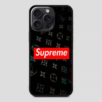 Supreme Red Black iPhone 15 Pro Case