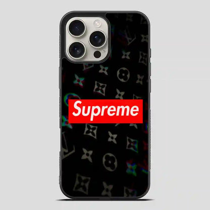 Supreme Red Black iPhone 16 Pro Max Case