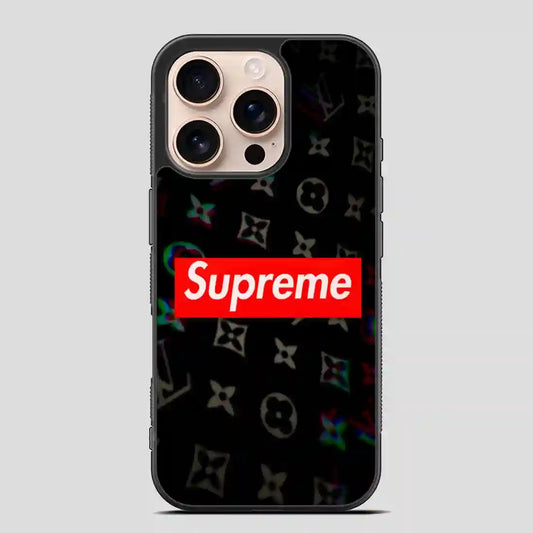 Supreme Red Black iPhone 16 Pro Case