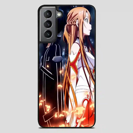 Sword Art Online Kirito And Asuna Samsung Galaxy S21 Plus Case