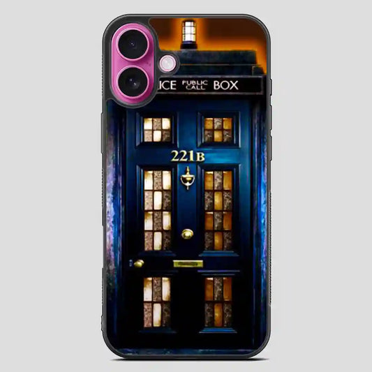 Tardis 221B Police Public Call Box iPhone 16 Plus Case