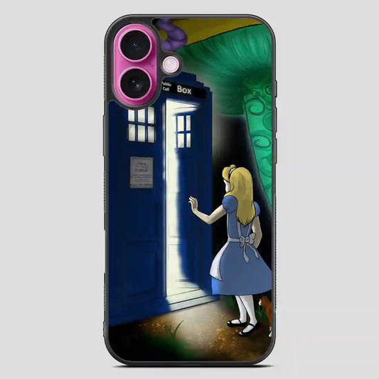 Tardis In Wonderland iPhone 16 Plus Case