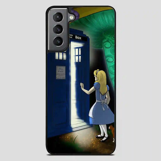 Tardis In Wonderland Samsung Galaxy S21 Plus Case