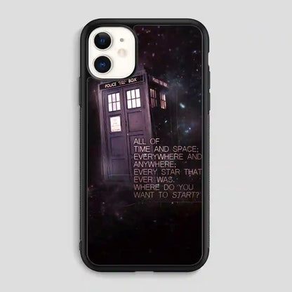 Tardis Police Call Box Doctor Who iPhone 11 Case