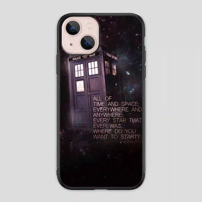 Tardis Police Call Box Doctor Who iPhone 13 Mini Case