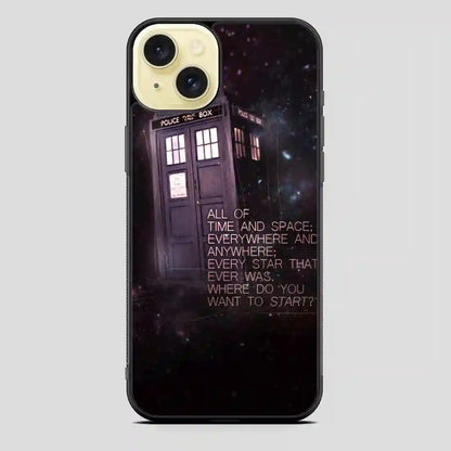 Tardis Police Call Box Doctor Who iPhone 15 Plus Case