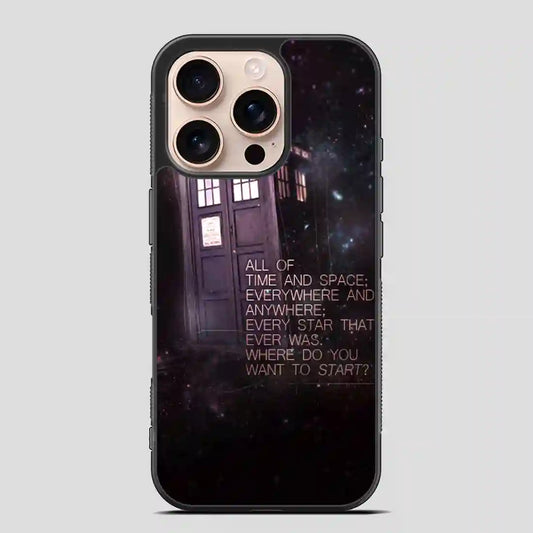 Tardis Police Call Box Doctor Who iPhone 16 Pro Case